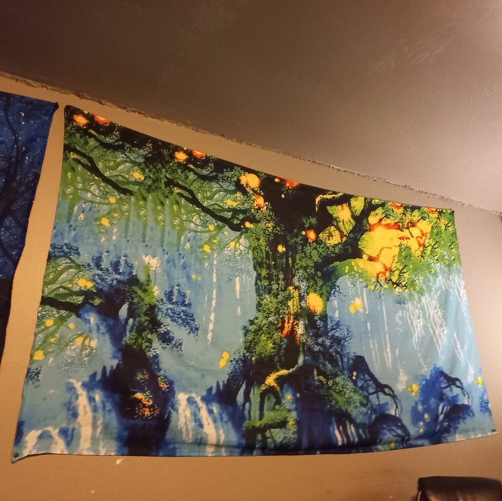 Glowing Tree Cloth Poster
